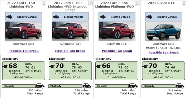 What factors affect the Ford F-150 Lightning's range?